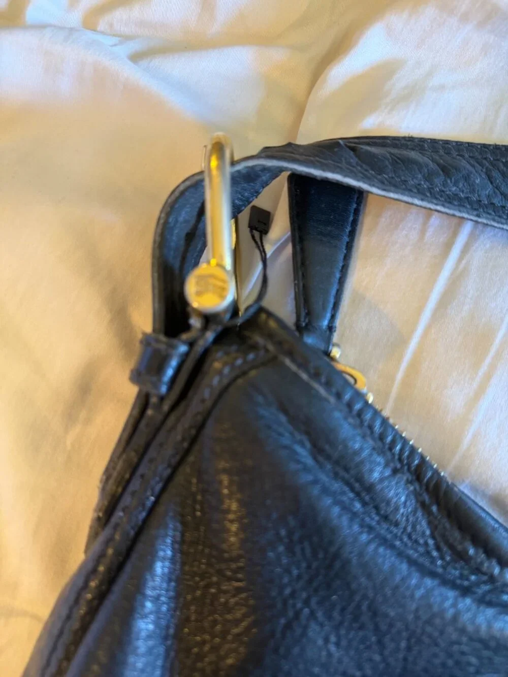 Burberry Black Leather Hobo Bag
